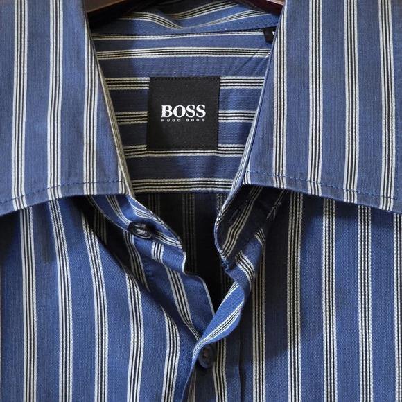 Boss Striped Button Down Shirt - Picture 2 of 7
